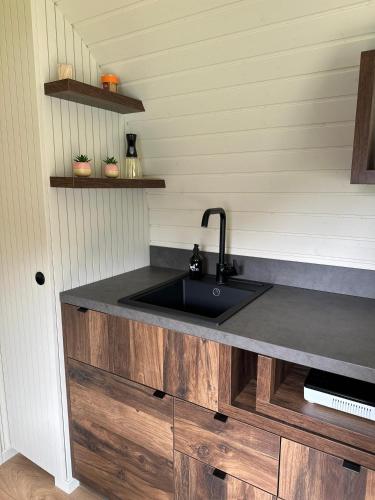 Dapur atau dapur kecil di Franken Chalets