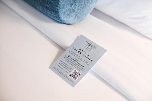 a label on a piece of paper on a table at Powerhouse Hotel Tamworth by Rydges in Tamworth