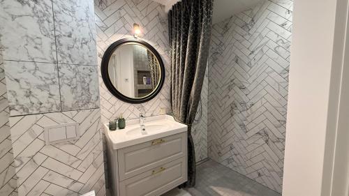 Koupelna v ubytování Nemirseta pearl apartments