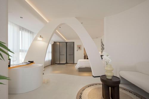 Kuchyň nebo kuchyňský kout v ubytování Town Designer B&B