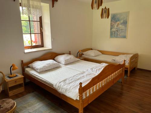 Postel nebo postele na pokoji v ubytování Rybářská Bašta