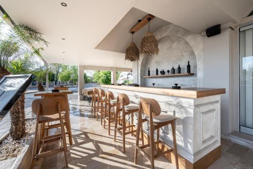 Kuchyň nebo kuchyňský kout v ubytování Zephyros Hotel