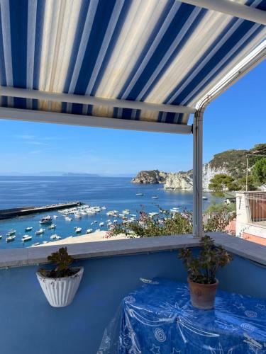 a view of the ocean from a balcony at Casatalento2 in Ponza