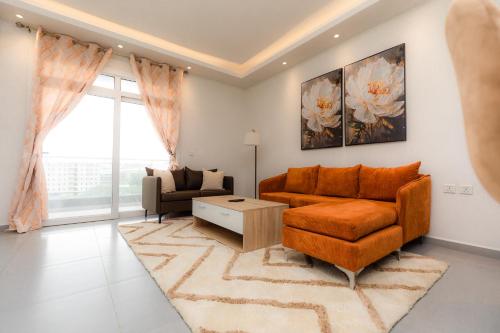 Χώρος καθιστικού στο TCC Dzorwulu Apartment