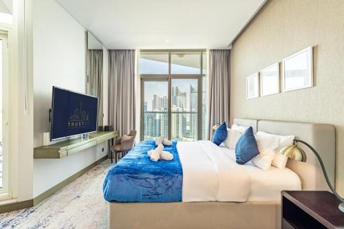 Elegant Studio Business Bay - Balcony with Skyline Views