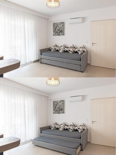 a bedroom with two beds in a room at Apartment Chrisi in Skala Potamias