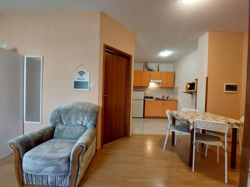 Kuchyň nebo kuchyňský kout v ubytování Apartments Tea