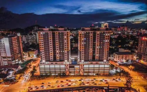 Nespecifikovaný výhled na destinaci Kuala Terengganu nebo výhled na město při pohledu z apartmánu