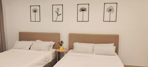 Ένα ή περισσότερα κρεβάτια σε δωμάτιο στο LCP T1 Honeymoon genting highland midhill homestay