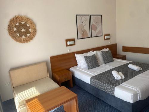 Кровать или кровати в номере Hotel Liani - All Inclusive
