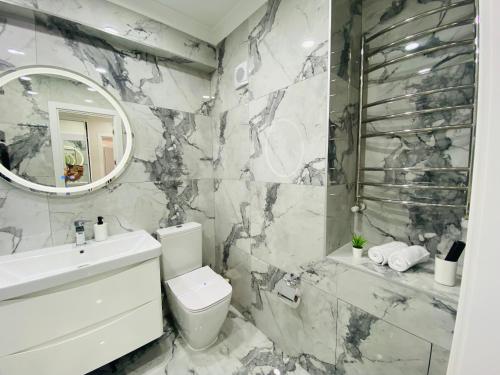 Ένα μπάνιο στο Apartament new Chișinău