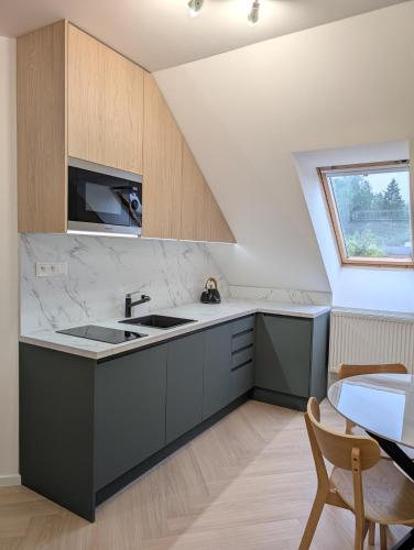 Apartmany u Denyhoにあるキッチンまたは簡易キッチン