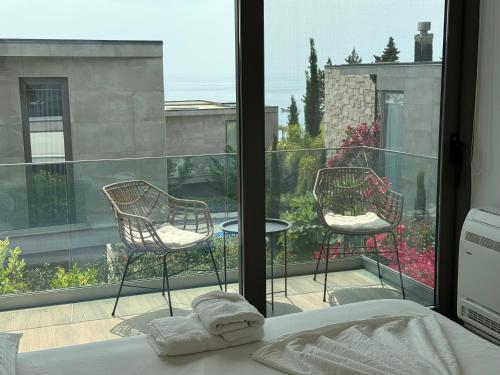 Balkoni atau teres di Villa Olea Residence