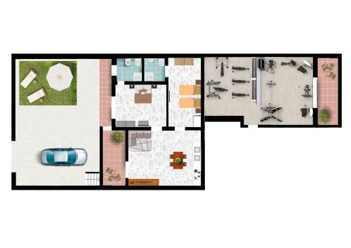 a floor plan of a house at Villetta Relax in Taurisano