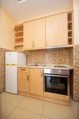 Η κουζίνα ή μικρή κουζίνα στο Apartmani Becici