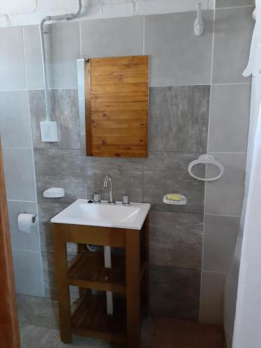 Ένα μπάνιο στο Cabañas Ecos del Valle
