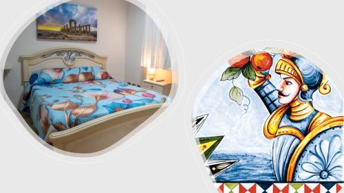 Ένα ή περισσότερα κρεβάτια σε δωμάτιο στο Camurria house