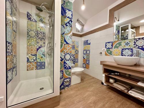 A bathroom at Alba & Tramonto