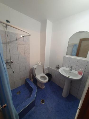 a bathroom with a toilet and a sink at Geologist's House in Garrgarr