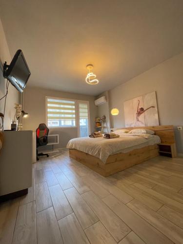Ένα ή περισσότερα κρεβάτια σε δωμάτιο στο Apartamento Estrella