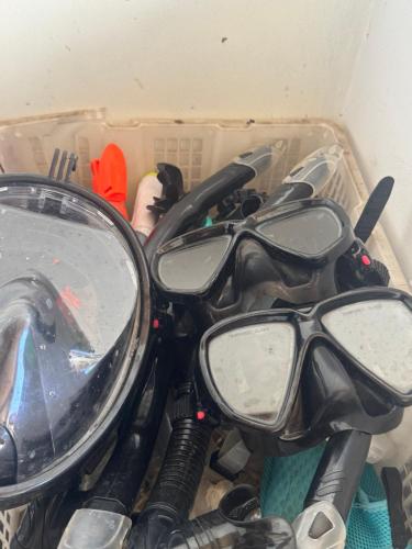a pair of goggles are sitting on a motorcycle at Comeon Amed in Amed