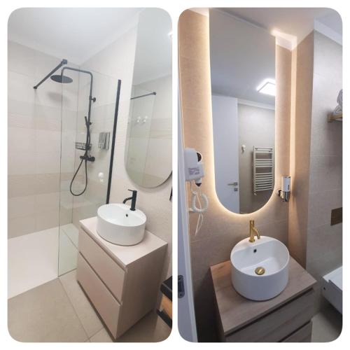 Ένα μπάνιο στο Apartament Vogh Olimp