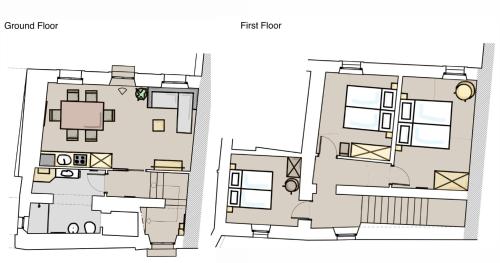 a floor plan and a renovation of a house at Villetta Moscal - Buon Gusto in Affi