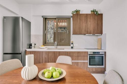Η κουζίνα ή μικρή κουζίνα στο Olearia Villas