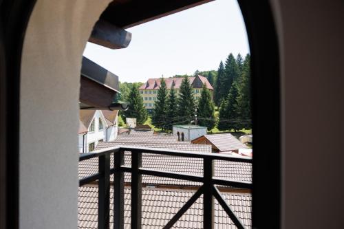 a view of a city from a window of a building at Апартаменти в центрі Шаян in Shaian