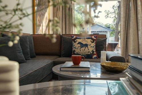 Zona de estar de Trezora 5 12bhk Luxury Villa with pool in Assagao