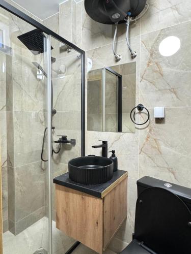 Koupelna v ubytování Apartmani Popivoda