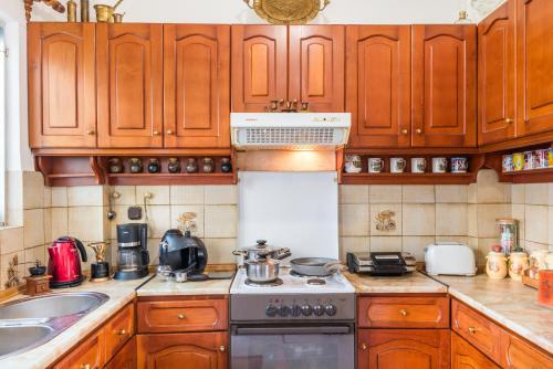 Η κουζίνα ή μικρή κουζίνα στο Tinas Cosy Apartment