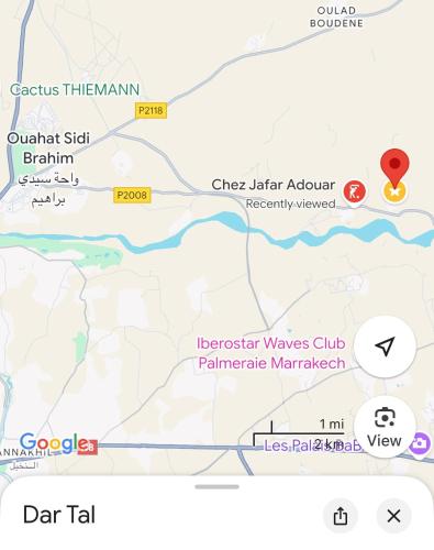 a map of the planned improvements to the aberdeen at Modern oasis near Palmeraie - Dar Tal in Douar Oulad Ali