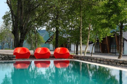 Bazén v ubytování Marco Polo Hotel Gudauri nebo v jeho okolí