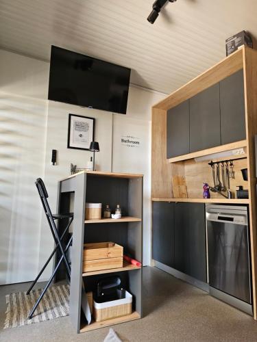 Kuchyň nebo kuchyňský kout v ubytování Mobile home MAJDA