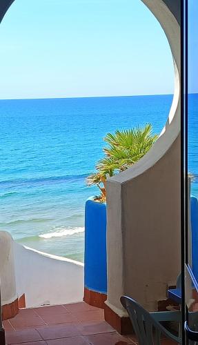 a view of the ocean from a balcony at Casa Vacanze Elianto in Anzio