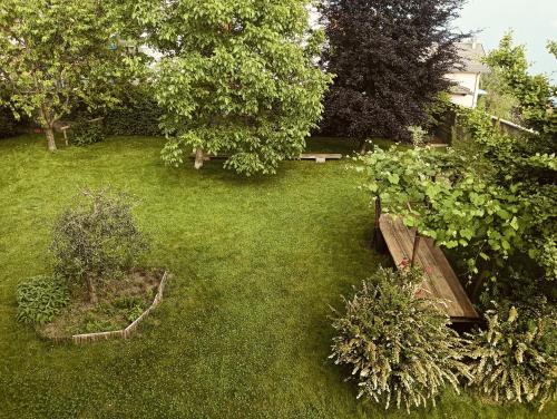 an aerial view of a garden with trees and bushes at Casa Aurea in Bossico