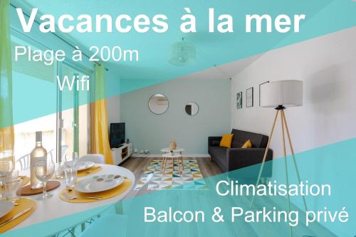 Agréable appartement à 200m de la Plage