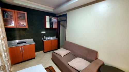 Kuchyň nebo kuchyňský kout v ubytování Chello Suites