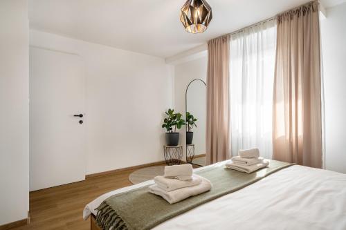 Postel nebo postele na pokoji v ubytování Forest Hill Apartment, near Ljubljana, new