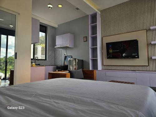 Ein Bett oder Betten in einem Zimmer der Unterkunft Spea Apartments