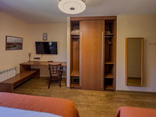 Μια τηλεόραση ή/και κέντρο ψυχαγωγίας στο Hotel Don Pepe Lago de Sanabria