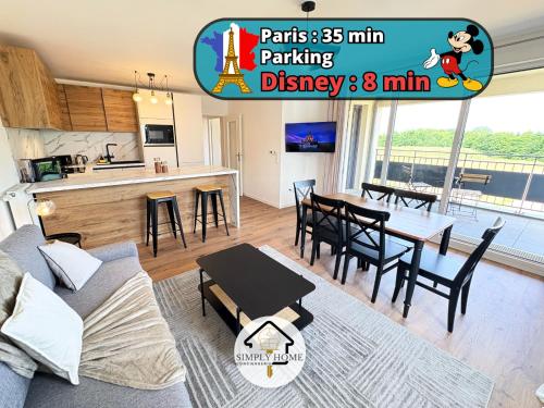Le Saphir Disney 8mn Gare 7min PARIS Parking x2