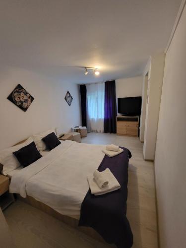 Postel nebo postele na pokoji v ubytování CASA ROXI