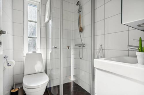 Koupelna v ubytování Bright apartment with mountain views