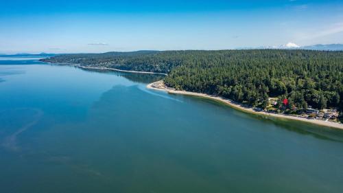 an aerial view of a large body of water at Perch - Breezy Point Hideout in Saratoga Shores