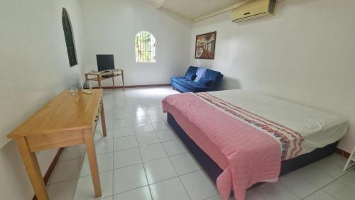 Postel nebo postele na pokoji v ubytování quarto privado externo