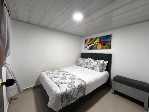 Postel nebo postele na pokoji v ubytování Cómodo