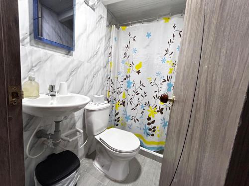 Koupelna v ubytování Cómodo