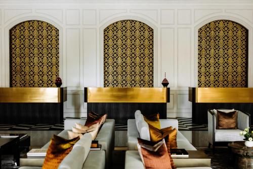 Χώρος καθιστικού στο Souphattra Hotel Vientiane